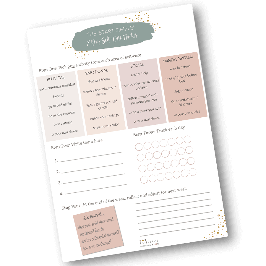 simple self care tracker