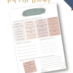 a printable 7 day self care tracker