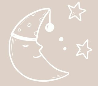 minimal moon and stars graphic illustration