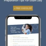 smartphone mockup with free printable for Top Last Minute 11 Plus Preparation Tips For Exam Day