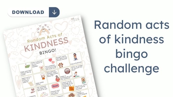 Free kindness bingo challenge - random acts of kindness week